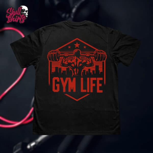 Playera Oversize para GYM "Gym Life" naranja|| GYM