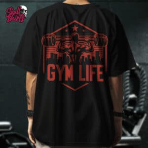 Playera Oversize para GYM "Gym Life" naranja|| GYM