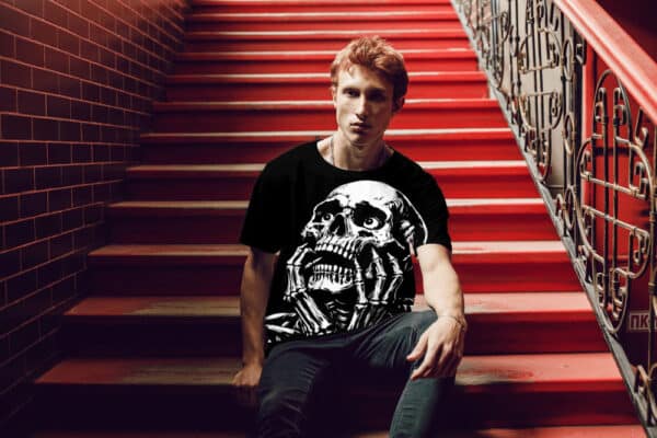 Playera Oversize "Skull Shock" || Casual