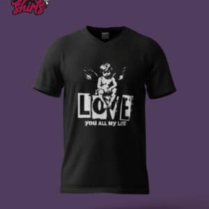 Playera Negra LOVE YOU ALL MY LIFE