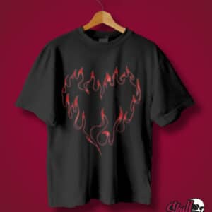 Playera Casual HEART ON FIRE