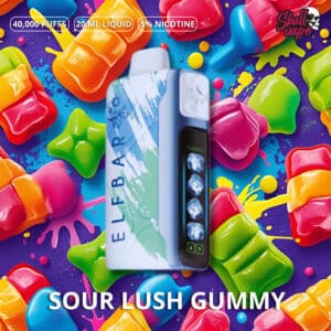 Sour Lush Gummy - ELFBAR Ice King 40000